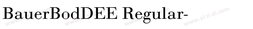 BauerBodDEE Regular字体转换